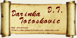 Darinka Totošković vizit kartica